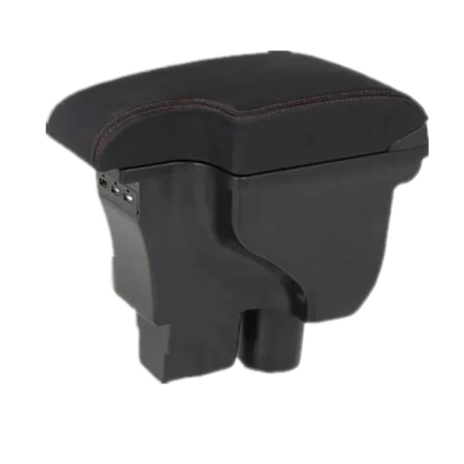 Ecbugat 1A Leather 3Usb For Chevrolet For Sail 3 For Aveo 2014-2024 Car Armrest Box Dedicated Retrofit Storage Accessories Car Armrest Box(1A Leather 3Usb)