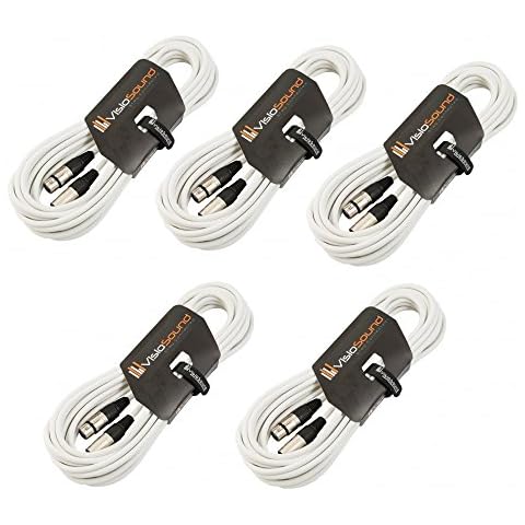 VisioSound 5 Pack 6m XLR Microphone Cables Cover