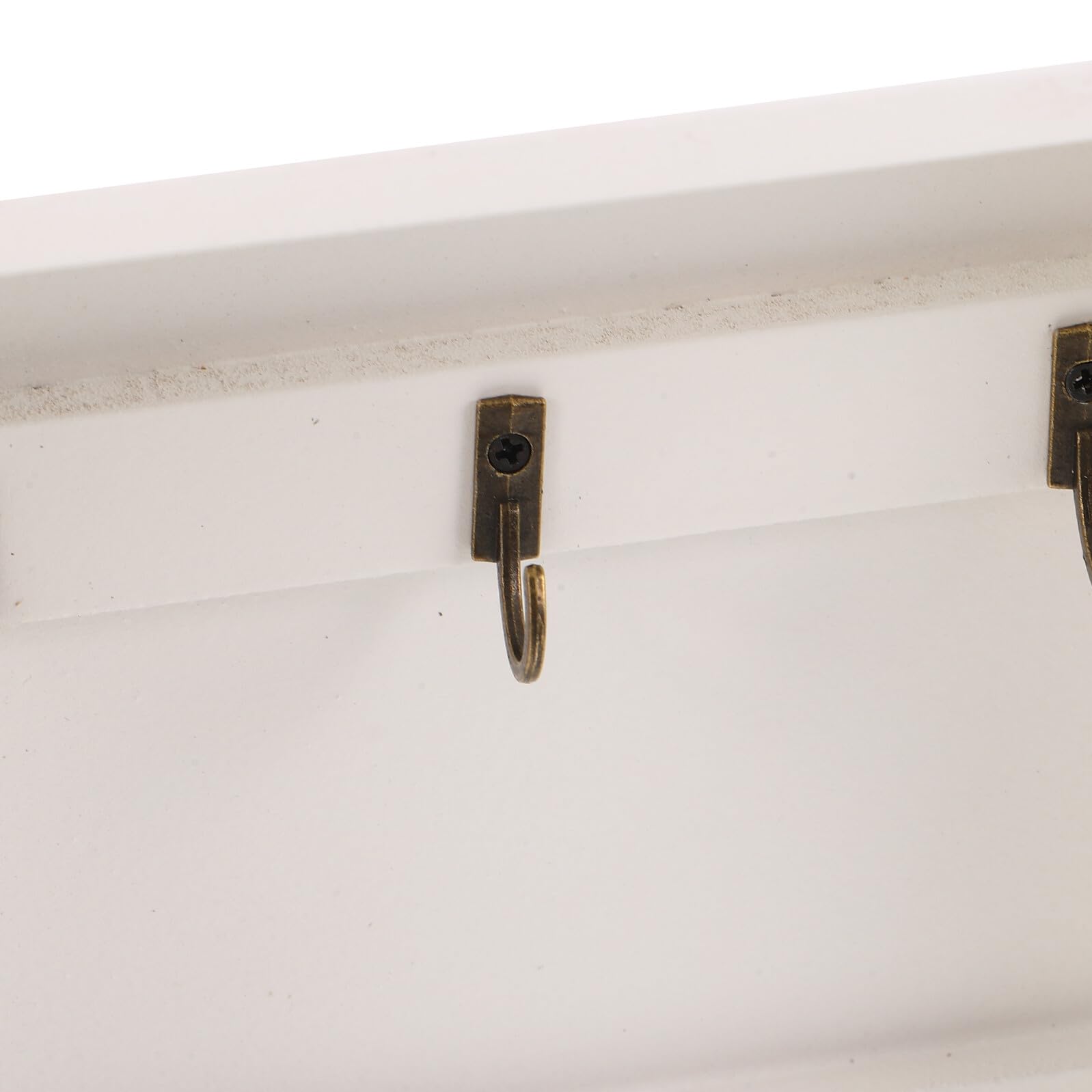 Cabilock Portachiavi da Parete in Legno con 5 Ganci, Nero, Stile Vintage