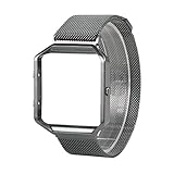 Wearlizer Compatible Fitbit Blaze Band Milanese Loop Watch Band Replacement Stainless Steel Bracelet Strap Fitbit Blaze Small Large