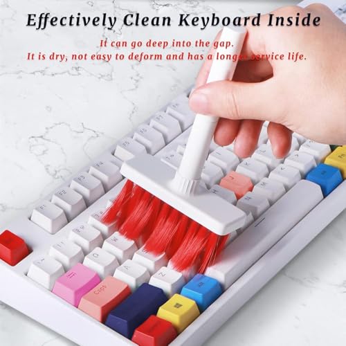 Image of Cerlink Keyboard Computer Cleaning Kit Brush with Keycaps for Keyboard Cleaner Laptop PC, 5 in 1 Cleaners Multi-Function Electronics Clean Tool Multibrush