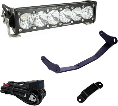 Baja Designs OnX6+ 10-inch LED Bar Shock Tower Light Kit for Can-Am Maverick R UTV, Clear Lens