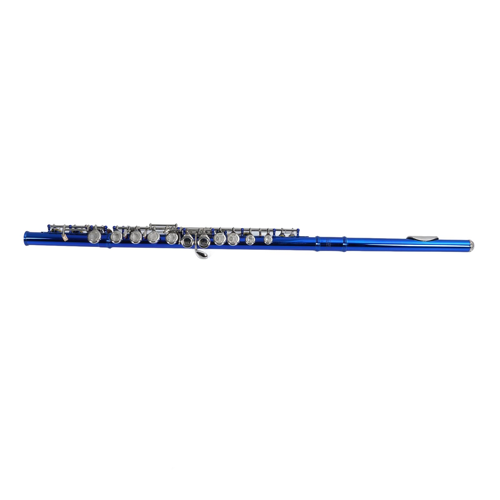 Yctze Flauto a Do a Foro Chiuso Cupronichel Suono Brillante Studenti Principianti Flauto a 16 Fori a Foro Chiuso con Borsa Portatile Asta per Accordatura 16 Tasti a Do Strumenti Musicali Band e