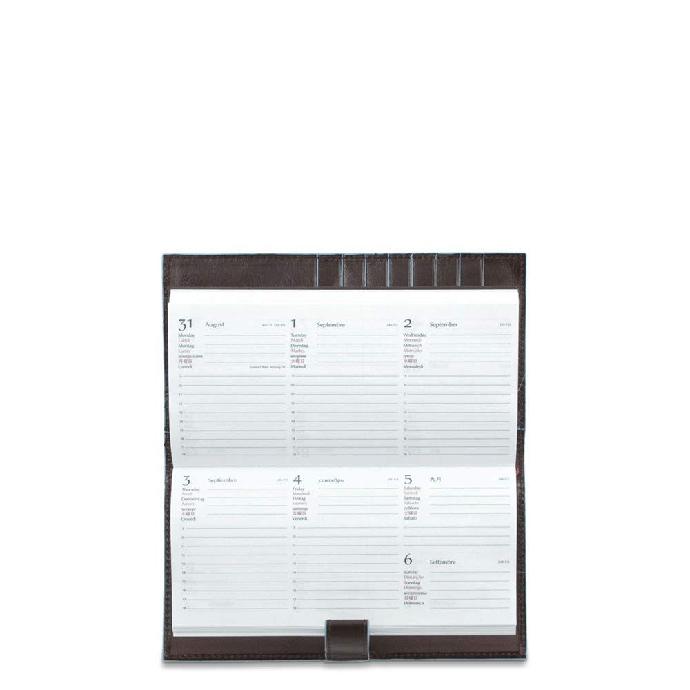 Agenda tascabile sottile in pelle