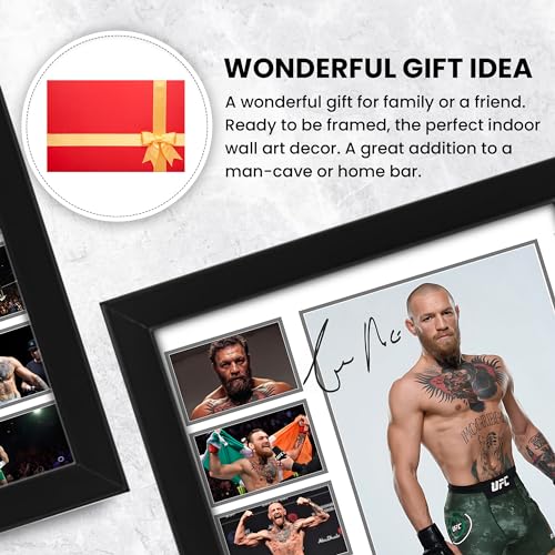 Poster Conor McGregor dédicacé marchandises souvenirs de collection et cadre A4 édition limitée - 5