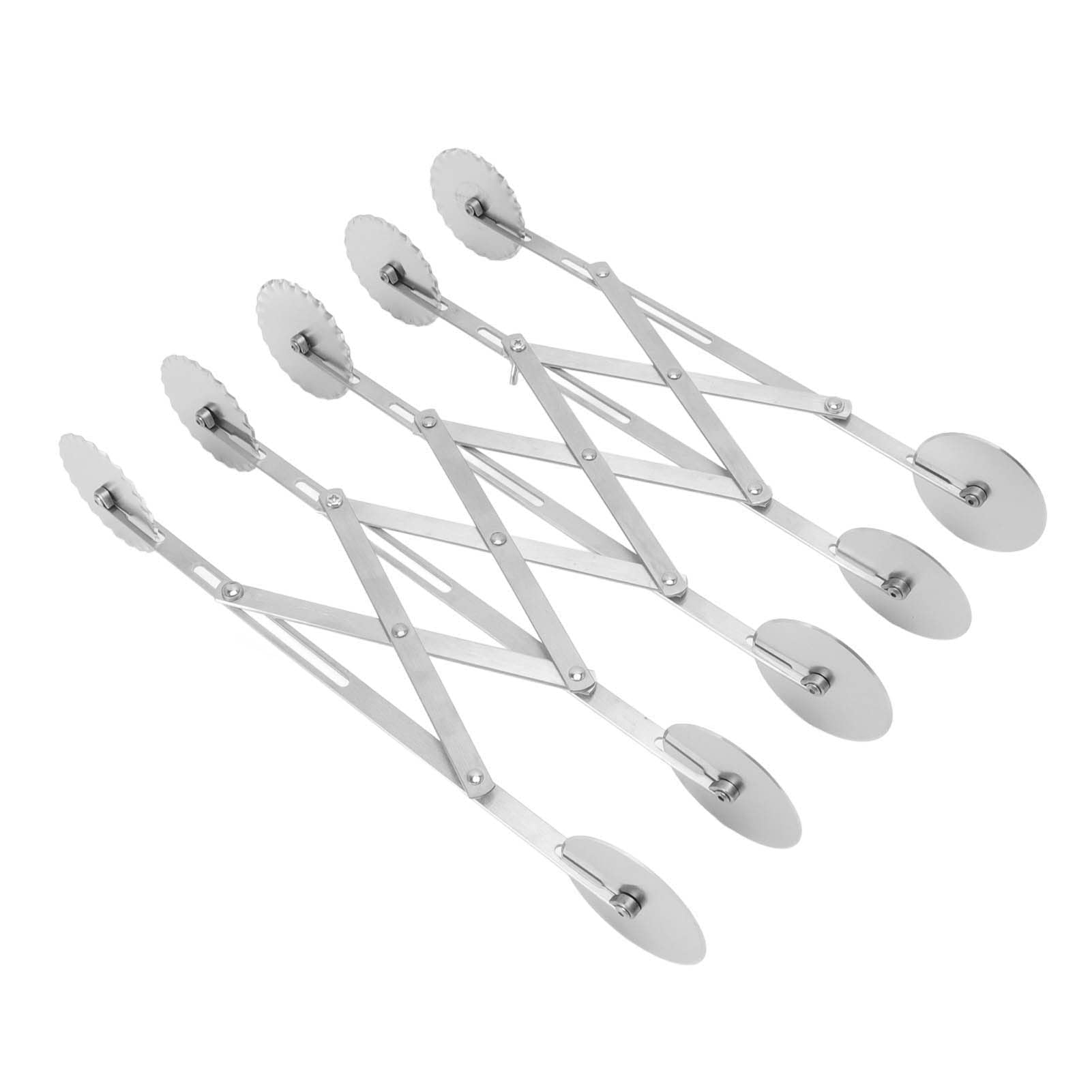 Teigschneider 5 Edelstahl Pizzaschneider Pizzaroller 5 Pizza Schneider Kuchenschneider Handlicher Pizza Cutter, für Pizza Kuchen Waffeln Teig
