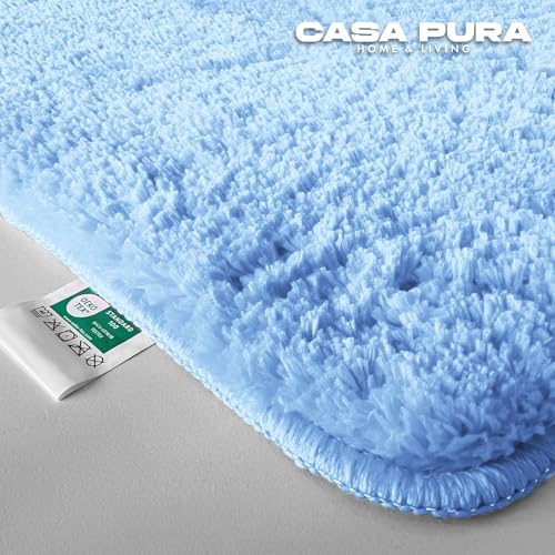 casa pura Badematte Hochflor Sky Soft - Weicher, Flauschiger Badezimmerteppich in Shaggy-Optik - Badvorleger rutschfest waschbar… – Ansicht 2