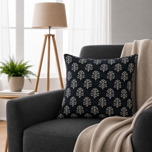 Image of STITCHNEST 'Nomad Weave Collection' Cushion Covers 16 x 16 Inches Set of 2 - Elegant Jacquard Fabric, Washable & Durable for Modern Living