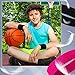 Hungdao 6 Pieces Sweatband Set Sports Headband Wristband Set Head Band Wristbands Sweat Bands for Basketball Football Running (Rose Pink, Black)