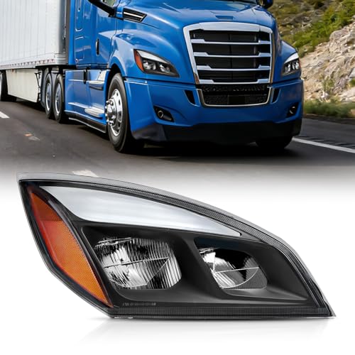 XGWZ Led Headlights Compatible with 2018-2023 Cascadia Black Housing Tailored for Elite Models (Passenger Side (Right))