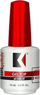 KUPA GelFinity No-Wipe Gel Top Coat: High Gloss Shine, Chip-Resistant, Fade-Proof UV/LED Sealer for Long-Lasting Manicures, 0.5oz