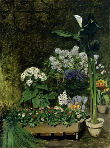 Peinture Fleurs Renoir par SERENDIPITP, affiche decorative de style graffiti art mural, 60x90cm