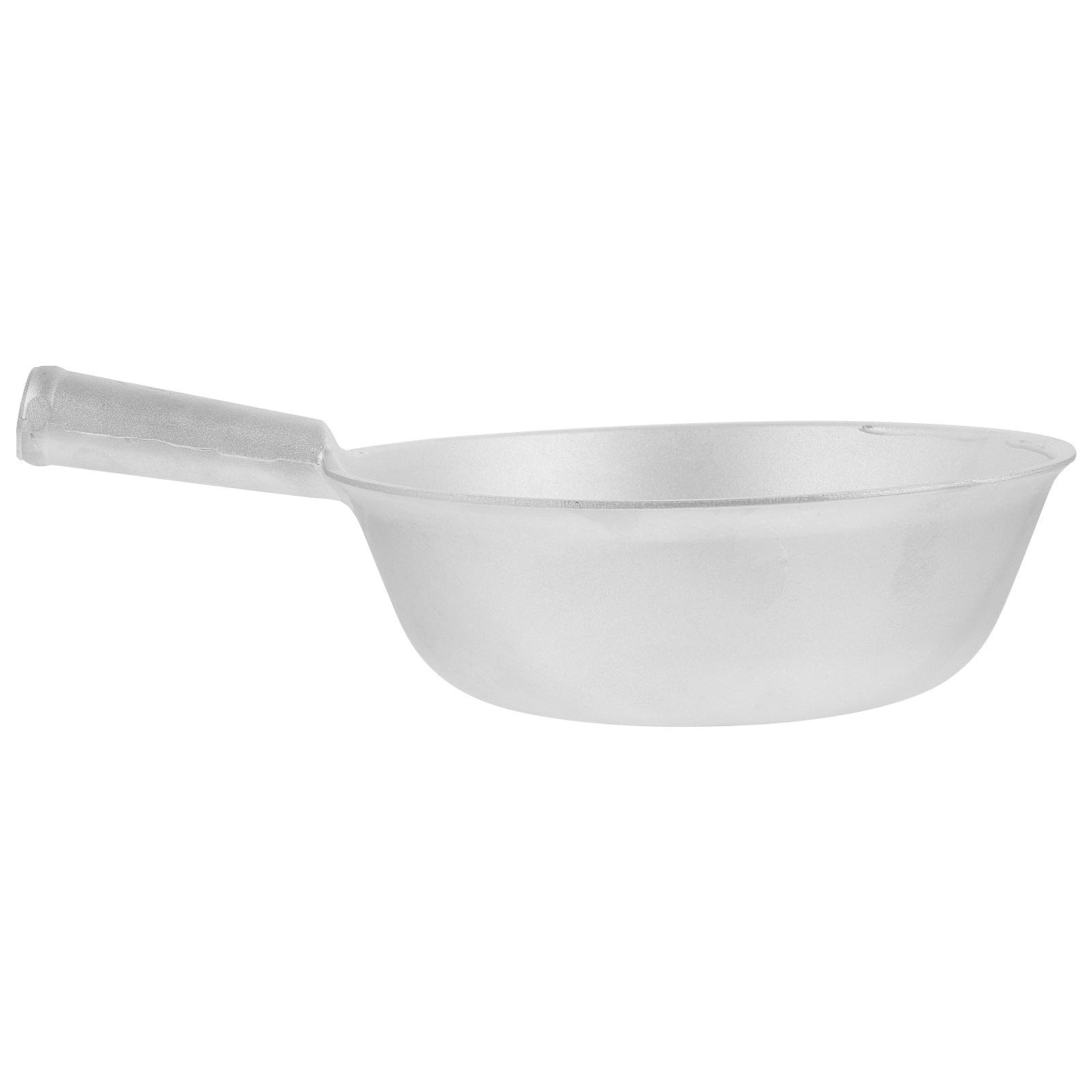 Cucharón de aluminio de mango corto para servir alimentos sin derrames
