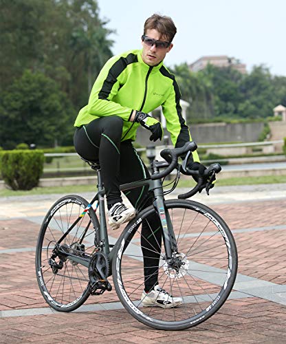NUCKILY Herren Radsport Jacken Langarm Radsportanzüge Radtrikot Radfahren Kleidung Langärmeliges Fahrradtrikot mit Thermofleecefutterfür Herbst/Winter Mit 3 Taschen - Image 7