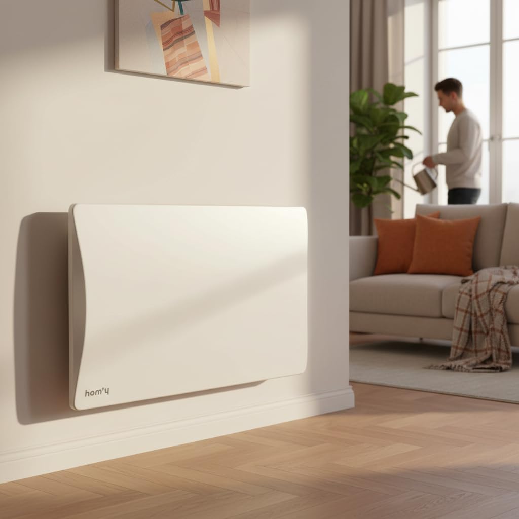 BESTHERM - Radiateur électrique fixe connecté WIFI à inertie sèche fonte 1500W ALOA CONNECT horizontal blanc