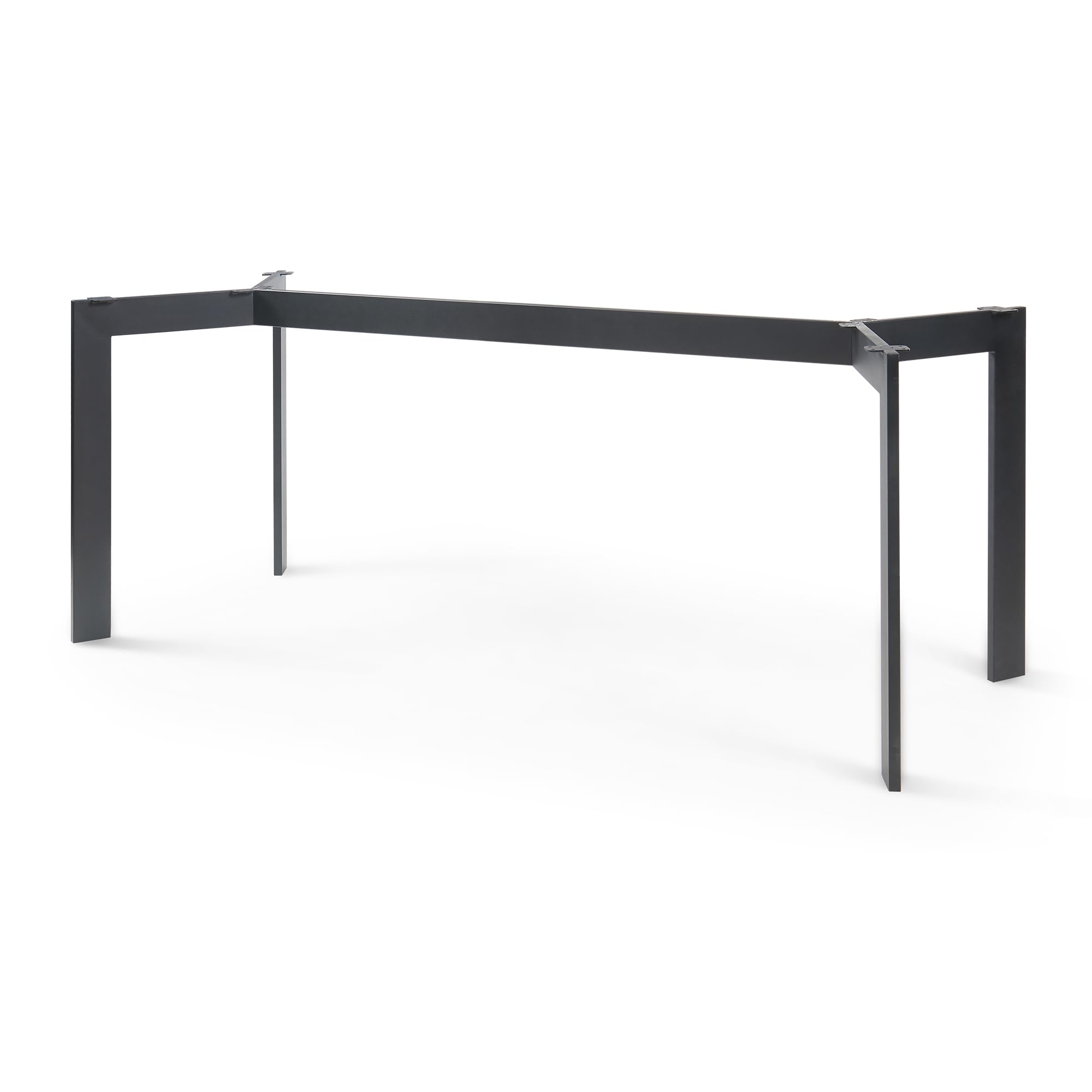 [en.casa] Telaio per Mobili 'Fai da Te' in Acciaio Struttura a 4 Gambe per Tavolo da Pranzo Scrivania Base per Banco da Lavoro 140 x 70 x 72 cm - Nero