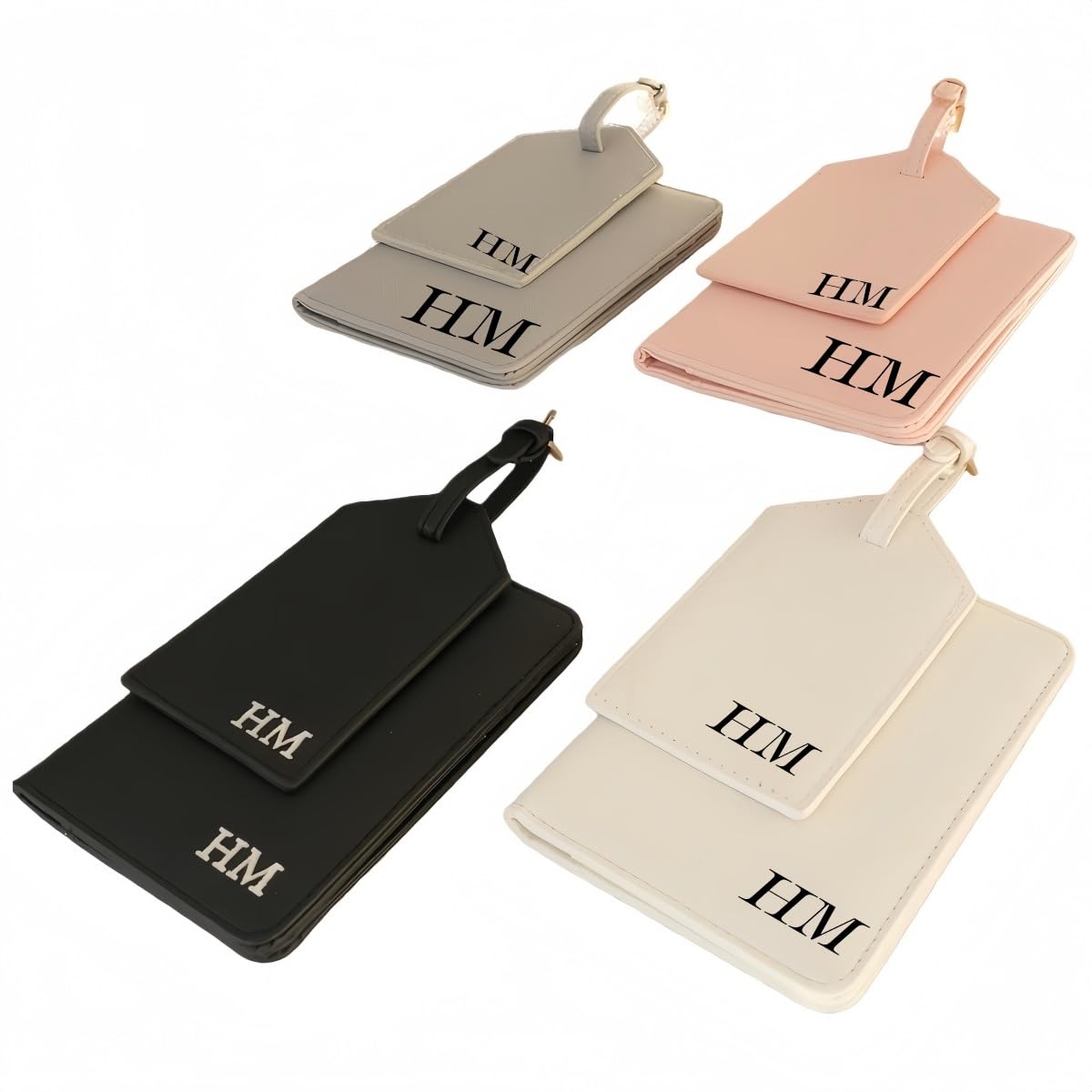 Funda De Pasaporte Personalizada Y Etiqueta De Equipaje, Billetera De Viaje Con Nombre O Iniciales para Mujeres Y Hombres, Regalos De Viaje para Parejas, Accesorio De Viaje para Luna De Miel Y Navidad