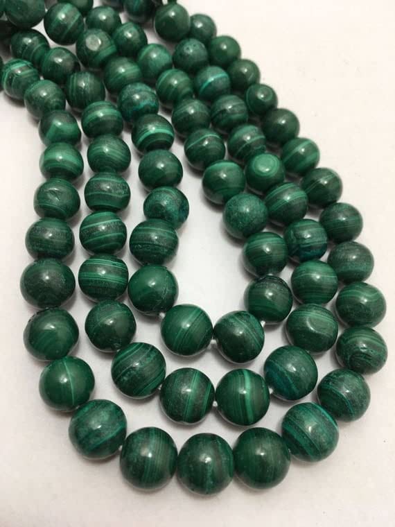 Malachite naturelle perles 5mm véritables sans facettes pour apaiser vos designs de bijoux