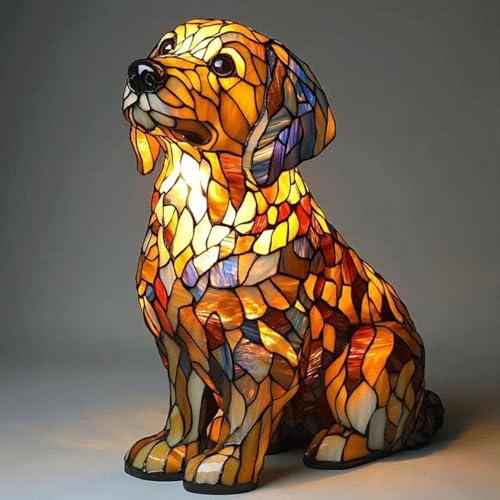 Corgi Lampe und Mops-Lampe, Hunde-Serie, Kunst-Nachtlicht, gebeiztes Harz, Tisch-Nachtlicht, niedliches Haustier-Hunde-Thema, LED-Tischlampen mit warmem Ambiente, leuchtend, lustiges Geschenk für