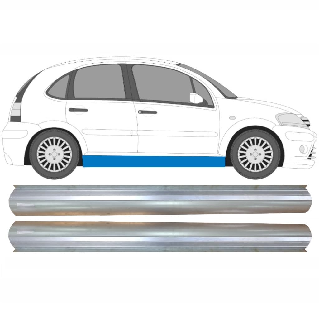 Reparaturblech Schweller für Citroen C3 2002-2010 / Links+Rechts/Satz