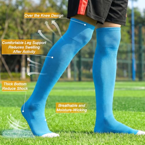 Image of XZQTIVE Baseball Socks and Belt Combo,Over the Knee Softball Socks and Belt,Knee High Football Socks for Kids Youth Adults