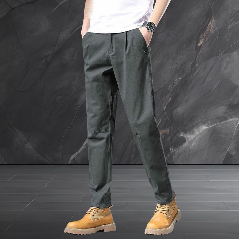 USTZFTBCL Pantaloni cargo lunghi da uomo primaverili leggeri larghi gamba dritta versatili primavera estate