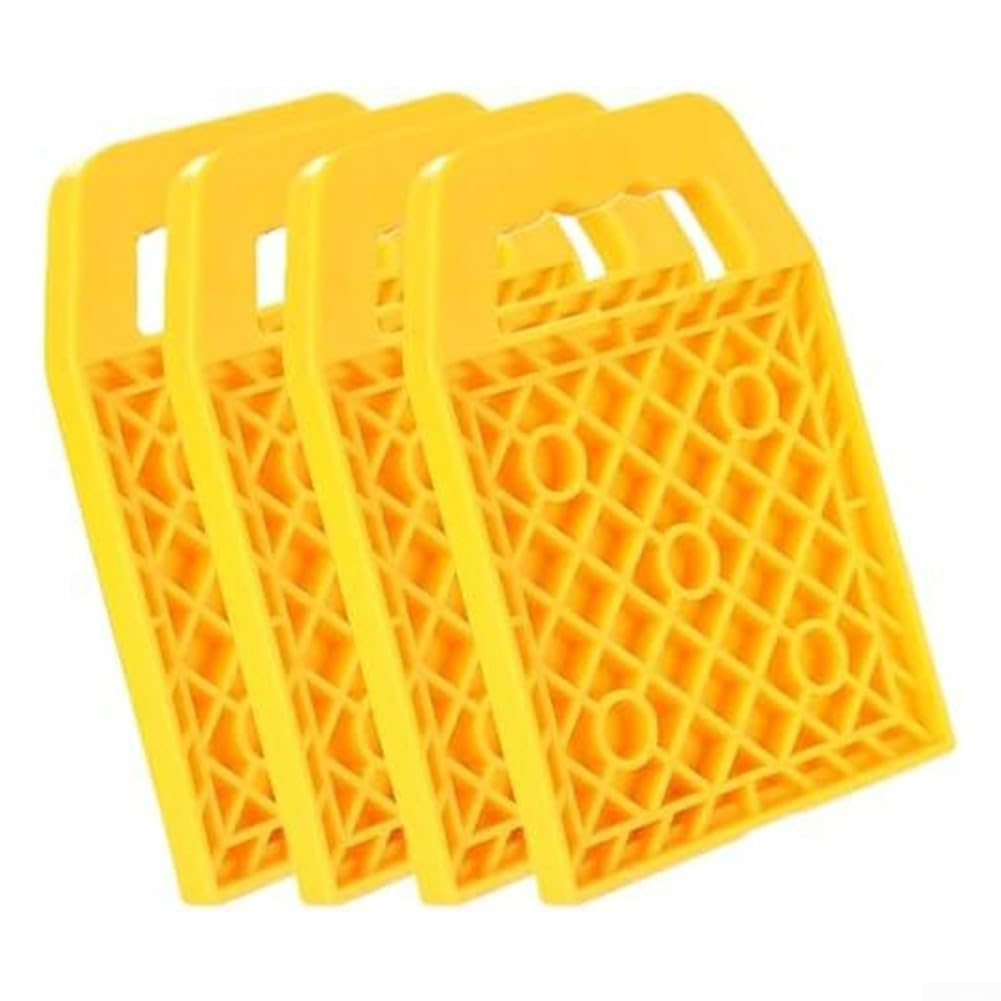Lot de 4 blocs de nivellement pour véhicule récréatif extérieur pour support de cric de remorque avec traction améliorée sur surfaces douces ou glissantes