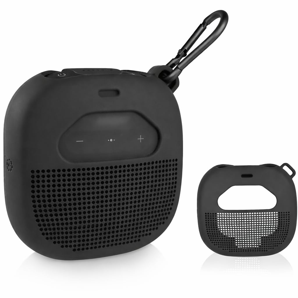 Silicone Cover Sleeve for SoundLink Micro Portable Outdoor Speaker, Customized Design Skin Giving All 6 Directions Protection, Best Matching in Shape and Color(Black)
