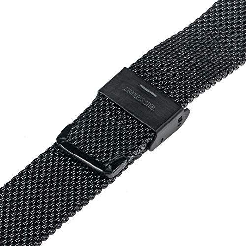 16mm 18mm 20mm 22mm universal watchband quick release watch band mesh stainless steel strap wrist belt bracelet black2
