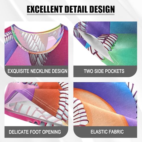 senya Short Sleeve Pajamas Sets Summer Cotton Sleepwear Rainbow Baseball4