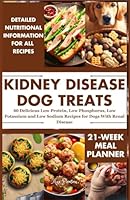 Kidney Disease Dog Treats: 40 Delicious Low Protein, Low Phosphorus, Low Potassium, Low Sodium Recipes for Dogs with Renal Disease B0C9SBP1TG Book Cover