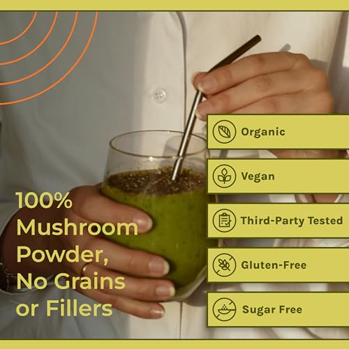 image for Naturealm Cordyceps Mushroom Capsules - Organic Mushroom Extract for F