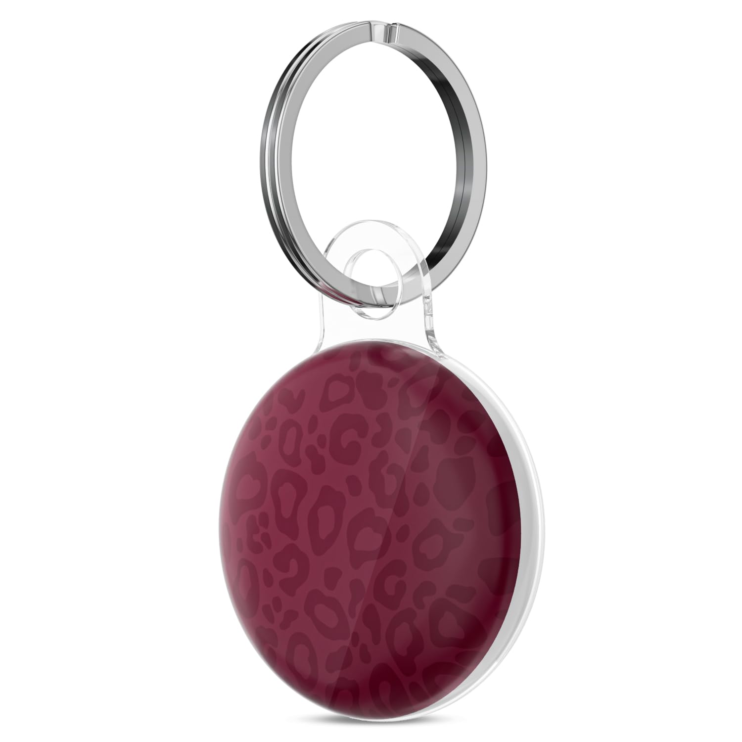 Svanove for Airtag Holder Case Cheetah Print, Leopard Pattern Airtag Keychain, Luxury Trendy Air tag Accessories, Cute Girly Aesthetic Design Itag Key Ring Cover for Women Girl Kids, White — view 27