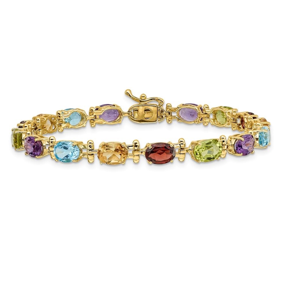 Auriga Fine Jewelry14K Gold 7x5 mm Gemstone Bracelet 7"
