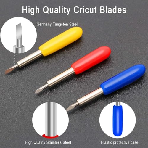 Image of TecoKart 35PCS Replacement Cutting Blades for Cricut Explore Air 2 /Air 3 /Make 3 /Maker 20PCS 45 Fine Point Blade +5PCS 60 Deep Cut +10PCS 30 Replacement Blade for Cricut