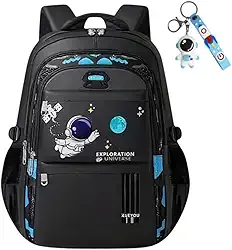 Mochila Escolar Infantil Astronauta, Ortopédica, Acolchoada, Reforçada, para Meninos 7-12 Anos
