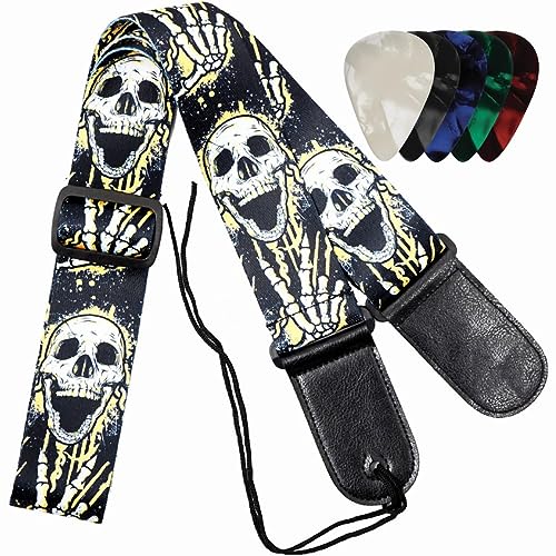 Image of DEVICE OF URBAN INFOTECH Guitar Strap Belt for Acoustic & Electric Guitar Adjustable Buckle Guitar Strap Modern Design Guitar Belt For Acoustic /Bass /Electric Guitars