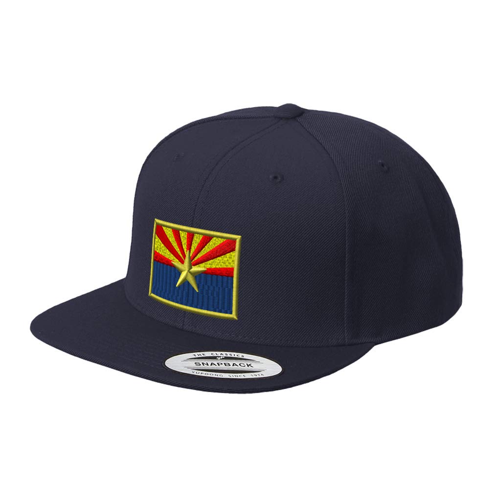 Speedy ProsCustom Snapback Baseball Hat Arizona State Flag Embroidery State Name Acrylic