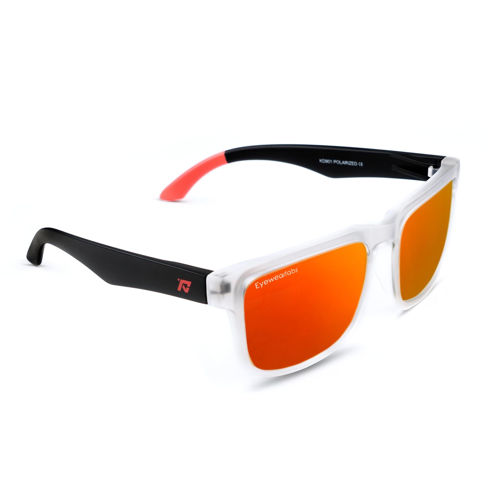 Eyewearlabs OKNO | Polarized Full Rim Rectangular Branded Stylish Sunglasses For Men & Women | 100% UV Protection Shades | Cricket Sports Cycling Driving | Medium | Outlaws