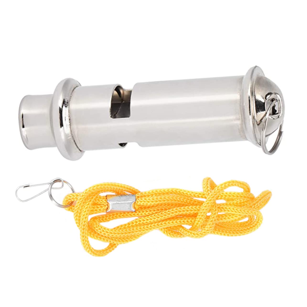 Kisangel 2sets 3pcs Stainless Steel Pigeon Training Whistle Durable Outdoor Survival Whistle for Birds Lightweight Loud Tone for Training and Emergencies Silver Yellow 3pcs*2