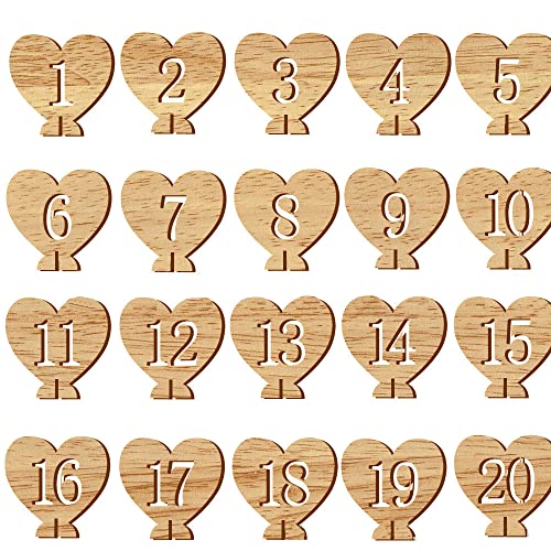 20 Pezzi Segnaposto Nozze, Numeri di Tavolo in