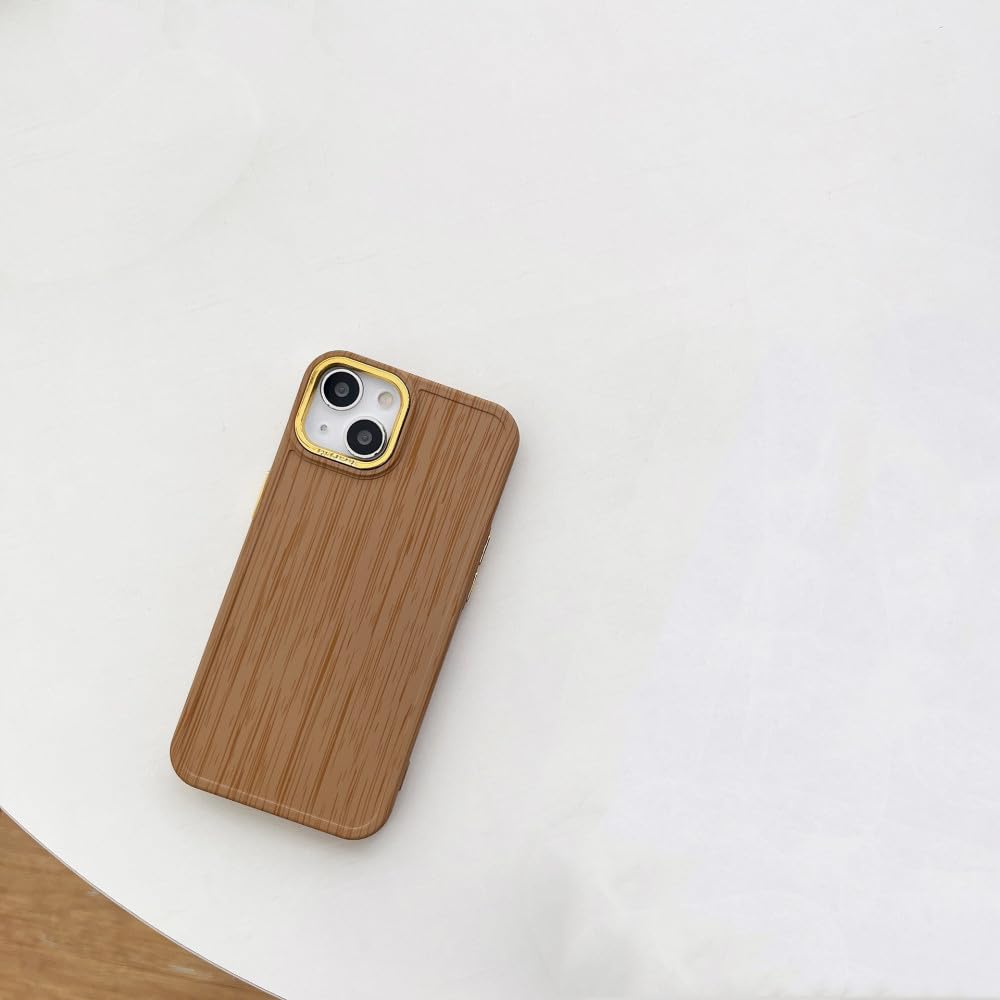 Étui de protection souple pour iPhone 13 en bois de placage rétro - 8