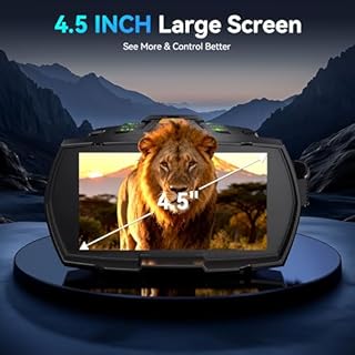 Binocolo Visore Notturno 4K: 4,5" Night Vision con Batteria Ricaricabile Da 5000mAh - Visione Notturna 10X Digitale Zoom 7-Livelli Infrarossi - Regali Di Caccia Per Uomini/Papà/Marito - Campeggio