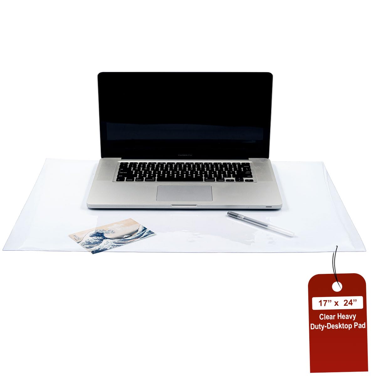 LAMINET Crystal Clear Heavy-Duty Desktop Pads 30 Gauge 0.03 MM 17 Inches x 24 Inches Table Protector Thick Clear Plastic Table Cover - Made in USA -