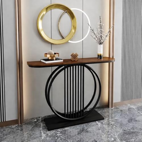 Image of Brown Art SHOPPEE Luxury Living Room Modern Slate Console Table Hallway Narrow Side Table Entrance Coffee Table Home Furniture Coffee Console Tables for Living Room & Corridor Hallway (Brown & Black)