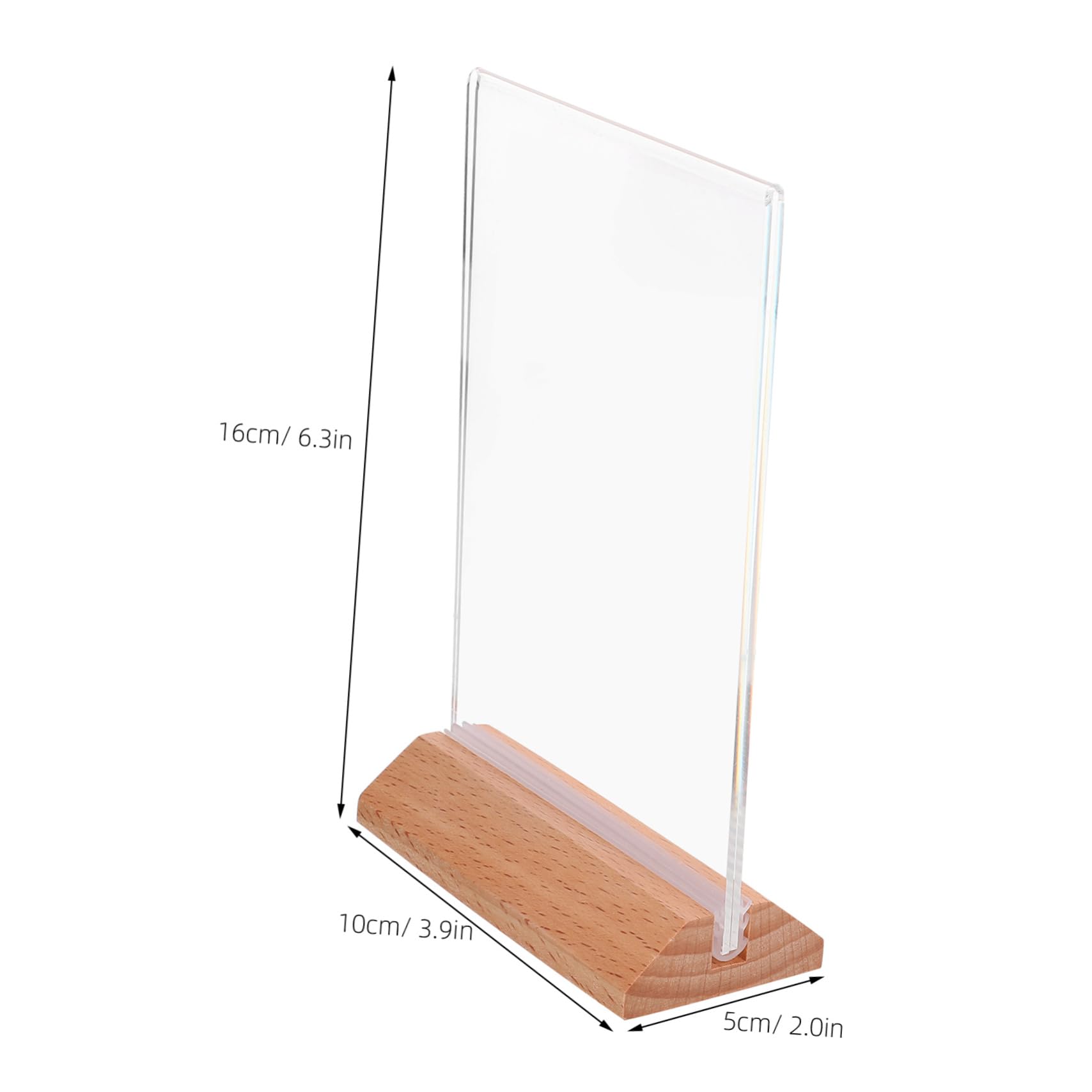 MAGICLULU 6stücke Acryl-displayständer Acryl-etikettenständer Schilderhalter mit Stabilem Standfuß Transparenter Acryl-präsentationsständer Leicht und Tragbar für Menüs Preisschilder