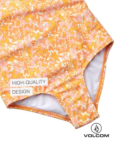 Volcom Girls' Swimsuit Set - UPF50+ Quick-Dry Girls One Piece Swimsuits with Matching Swim Shorts for Swimming (Sizes: 2T-16)4