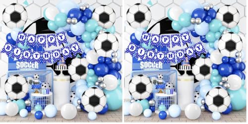 Image of Rozi Decoration Sport Theme Birthday Decoration Items Set of 57 Pcs | Football Theme Birthday Decoration | Kids Birthday Decoration Items for Boys | Soccer Birthday Decoration (Pack of 2)