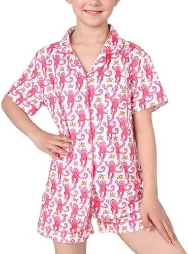 Girls Summer Outfit, Kids 2 Piece Button Down Monk… Girls Summer Outfit, Kids 2 Piece Button Down Monk…