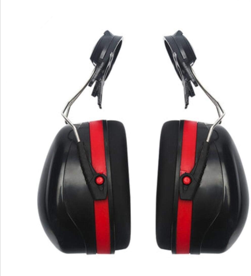 Noise Cancelling Helmet Attachable Ear Muffs Blocking Sound Reduction Ear Protection for Construction Site, Cap Mounted Protective Safety Ear Muffs with Hard Hat Mounting